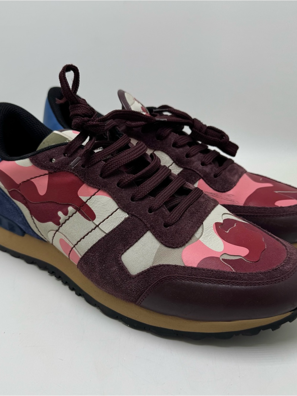 Valentino Garavani Rickrunner Pink Camo Size 10.5